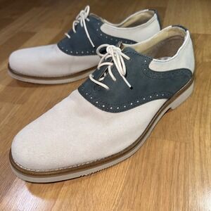 Dockers Men's Suede Saddle Tan Leather Oxford Shoes Size US 8.5 M